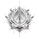 Lotus Flower tummy tuck tattoo design idea
