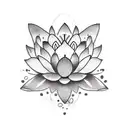 Lotus Flower tummy tuck tattoo design idea