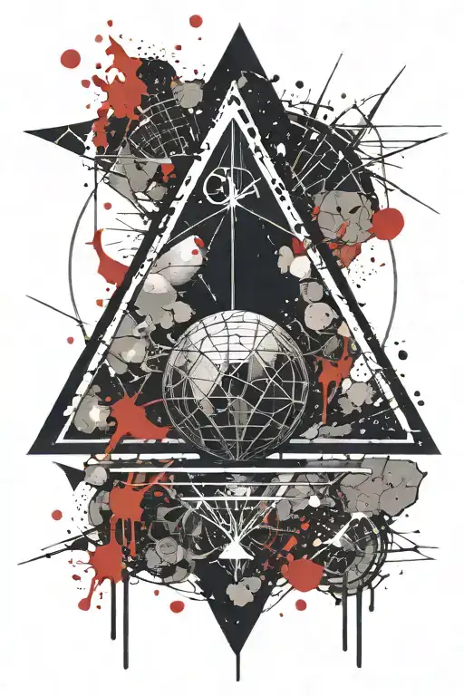 deathly hallows and The Death Star tattoo design idea
