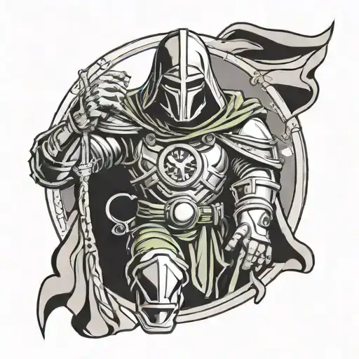 Dr Doom holding earth tattoo design idea
