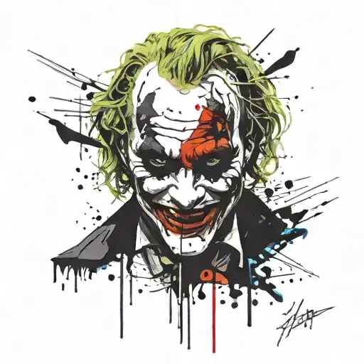 Heath Ledger's Joker tattoo design idea
