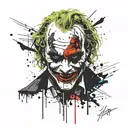 Heath Ledger's Joker tattoo design idea