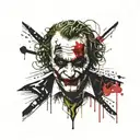 Heath Ledger's Joker tattoo design idea