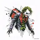 Heath Ledger's Joker tattoo design idea