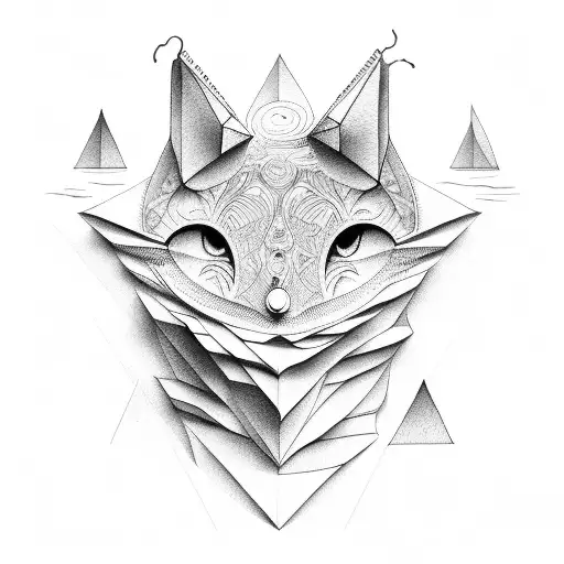 paper boat tattoo design idea