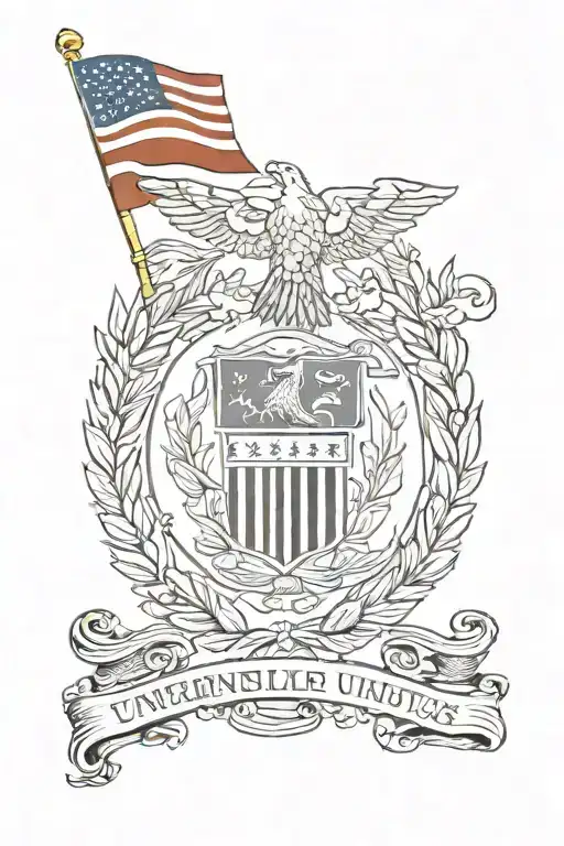 Venezuela and United States flag tattoo design idea