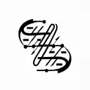 Double Helix DNA structure that shows scientific nucleotides. the DNA structure should break at middle to fragments whic tattoo design idea