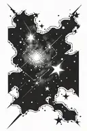 night sky with constellations tattoo design idea