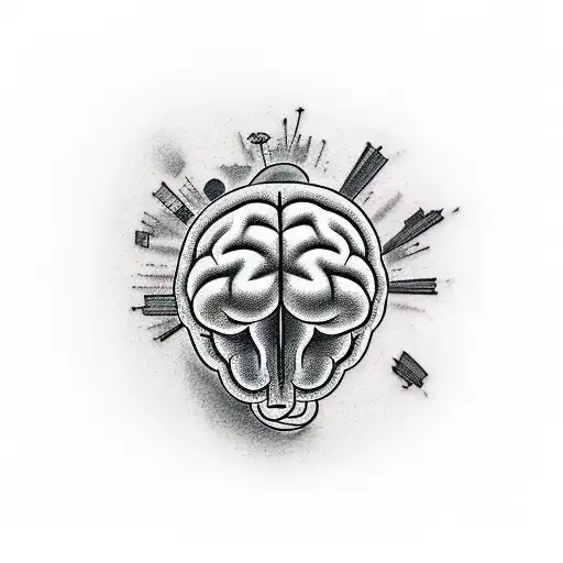 mind, brain, therapy, psychologist tattoo design idea