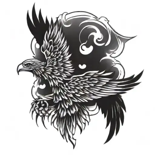 wing eagle wings tattoo design idea