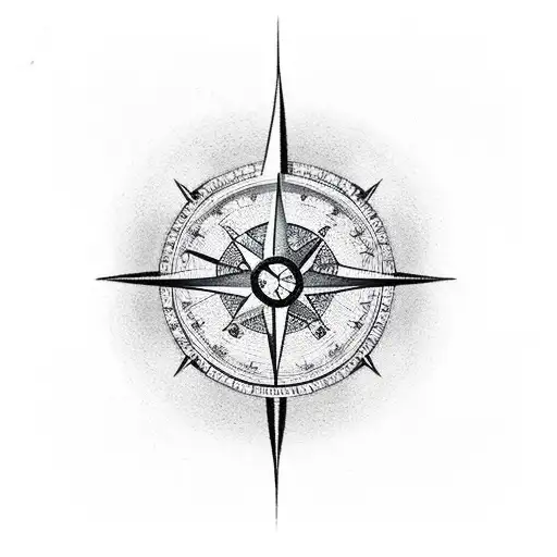 lonely warrior  , compass, watch time tattoo design idea