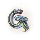 Snake biting it's own tail, surrounding a wolf tattoo design idea