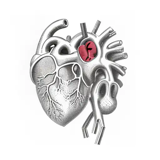 human heart made by birthdates  tattoo design idea