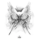 bird of prey tattoo design idea