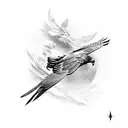 bird of prey tattoo design idea