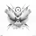 bird of prey tattoo design idea