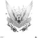 bird of prey tattoo design idea