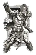 Ancient Rome tattoo with Mars god of war tattoo design idea