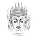 lord Buddha and devil tattoo design idea