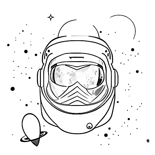 Spaceman helmet  tattoo design idea