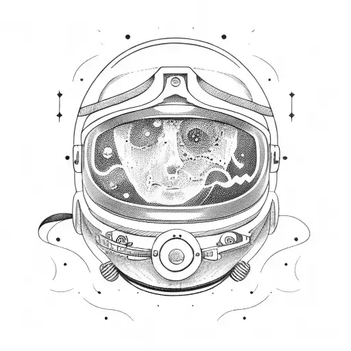 Spaceman helmet  tattoo design idea