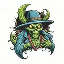 gangster aliens tattoo design idea