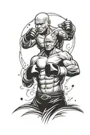 mr clean muay thai tattoo design idea