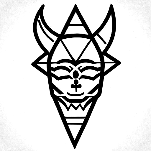 Oni Mask tattoo design idea