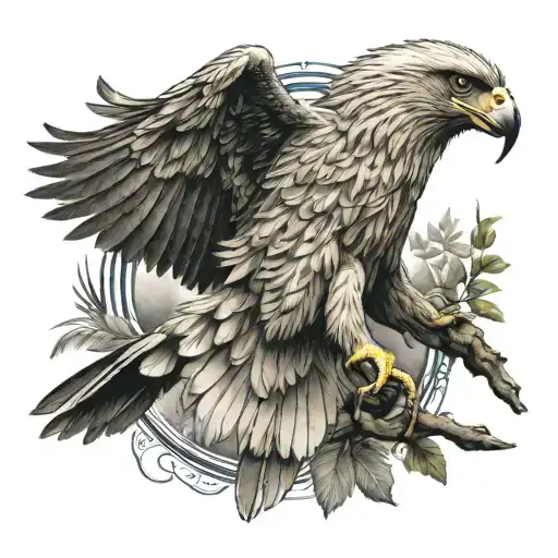 philippine eagle soaring tattoo design idea
