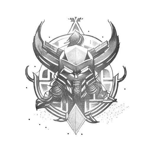 A dynamic tattoo showcasing a PC gaming setup with elements of Norse mythology and a subtle nod to Destiny 2 tattoo design idea