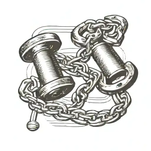 prisoner, chain, shackles tattoo design idea