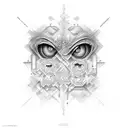 monograph of letters M M C D tattoo design idea
