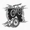 mountain bike tattoo design idea