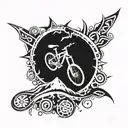 mountain bike tattoo design idea