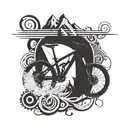 mountain bike tattoo design idea