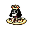 cocker spaniel and pizza tattoo design idea
