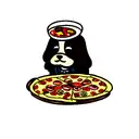cocker spaniel and pizza tattoo design idea