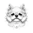 dog lover tattoo design idea