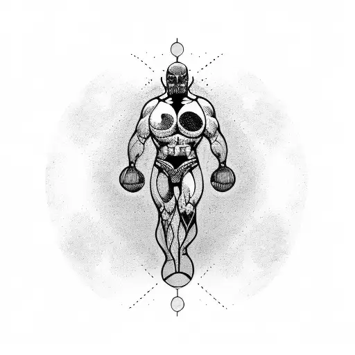 atlas titan holding the universe  tattoo design idea