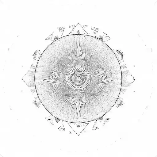 a circle design with the numbers 111 444 555 777 tattoo design idea