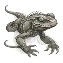 Mecanical salamander think outside the box tattoo design idea