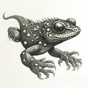 Mecanical salamander think outside the box tattoo design idea