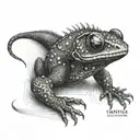 Mecanical salamander think outside the box tattoo design idea