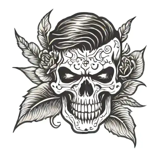 punisher skull tattoo design idea