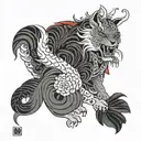inugami tattoo design idea