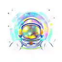 spaceman tattoo design idea