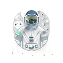spaceman tattoo design idea