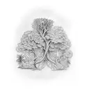 jungle trees tattoo design idea