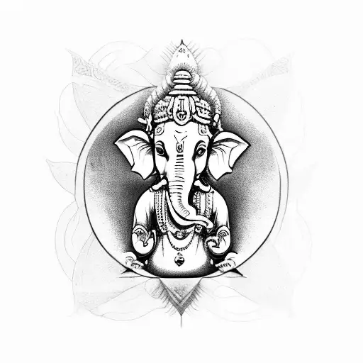 ganesha,saraswati and lakshmi tattoo design idea