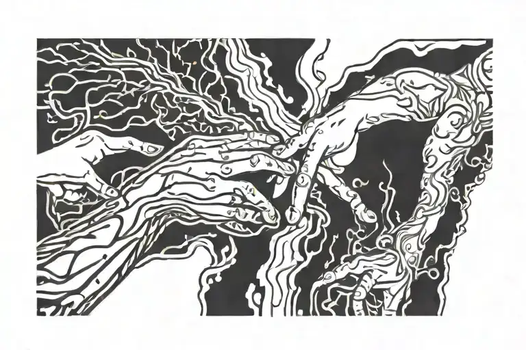 creation of Adam  tattoo design idea